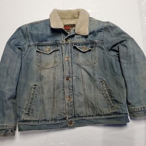 Old Navy Men's Denim Sherpa Trucker Jacket